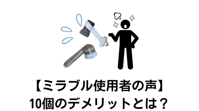 ミラブル10のデメリット
