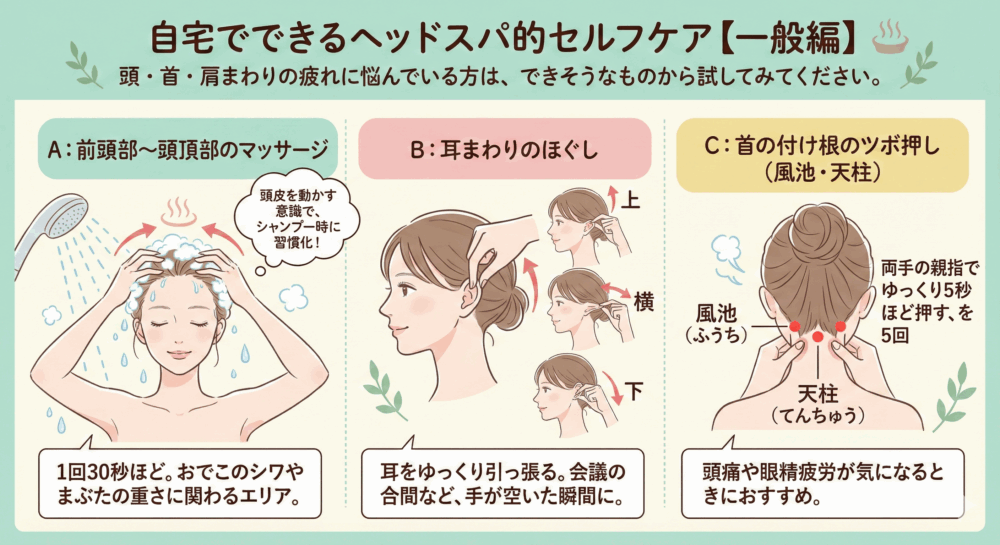 自宅でできるセルフケアのイメージ
