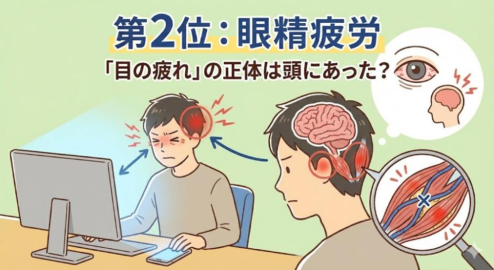 眼精疲労に悩む人のイメージ