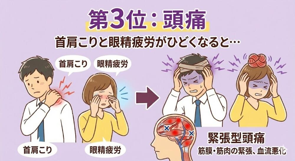 頭痛に悩む人のイメージ