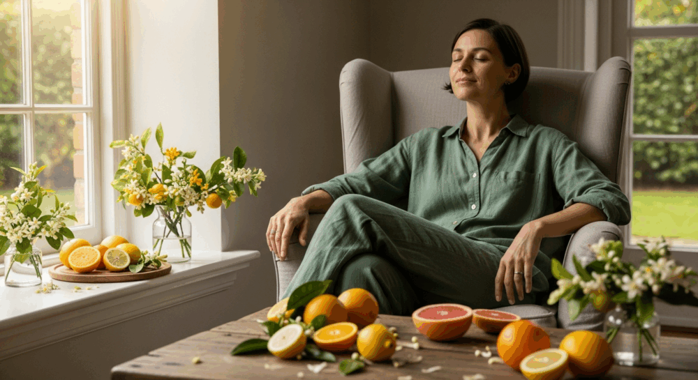 柑橘系アロマの香りを楽しむリラックス空間