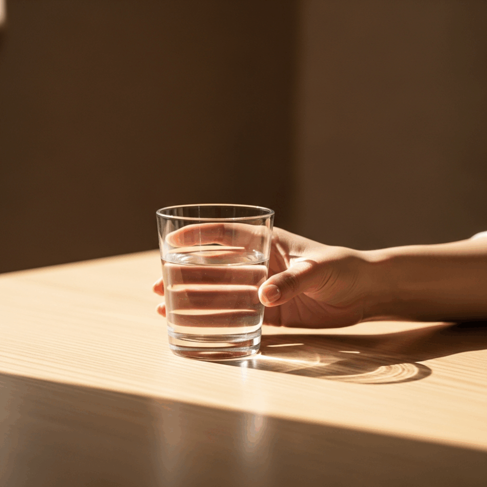 施術後の水分補給イメージ