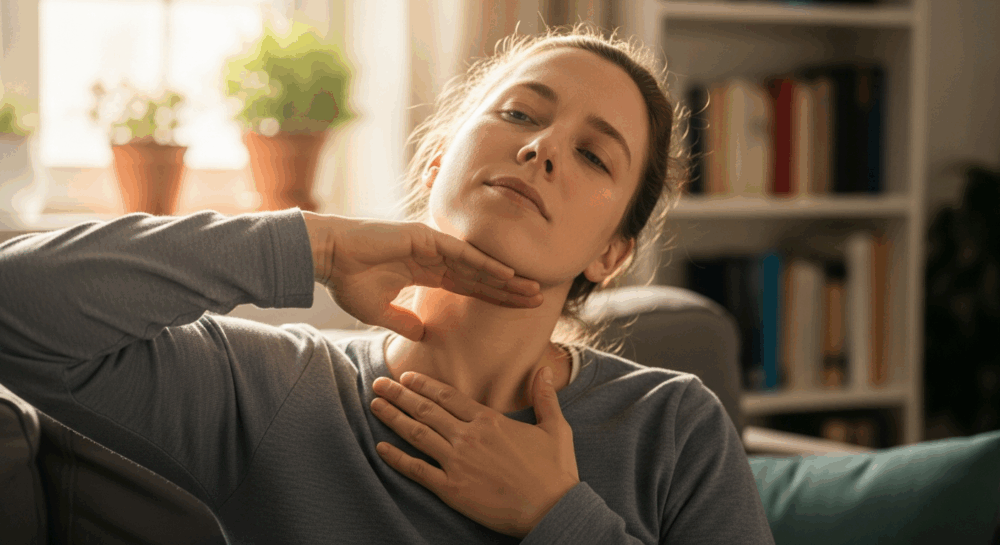 アゴと首のストレッチ セルフケア