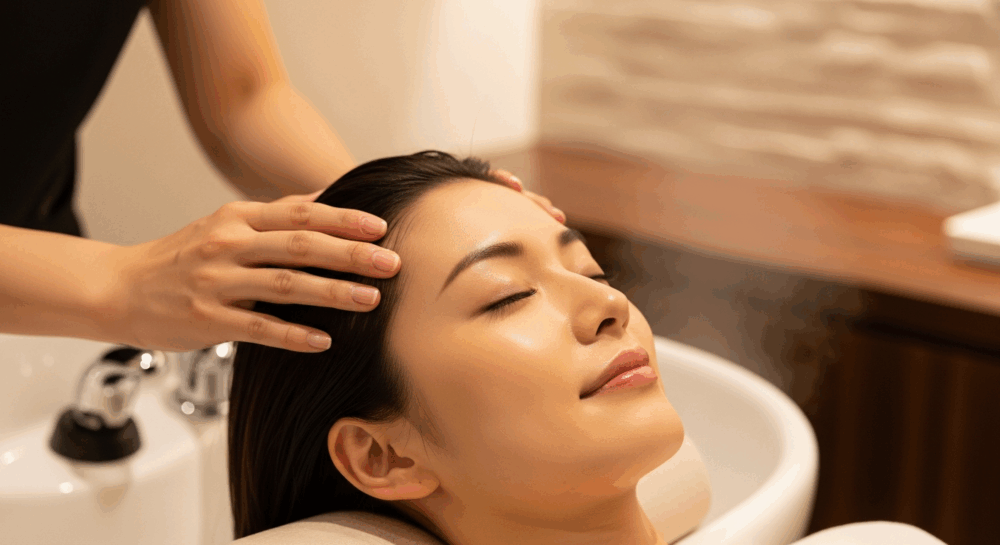 プロのヘッドスパ施術でデスクワーク疲れをリセット