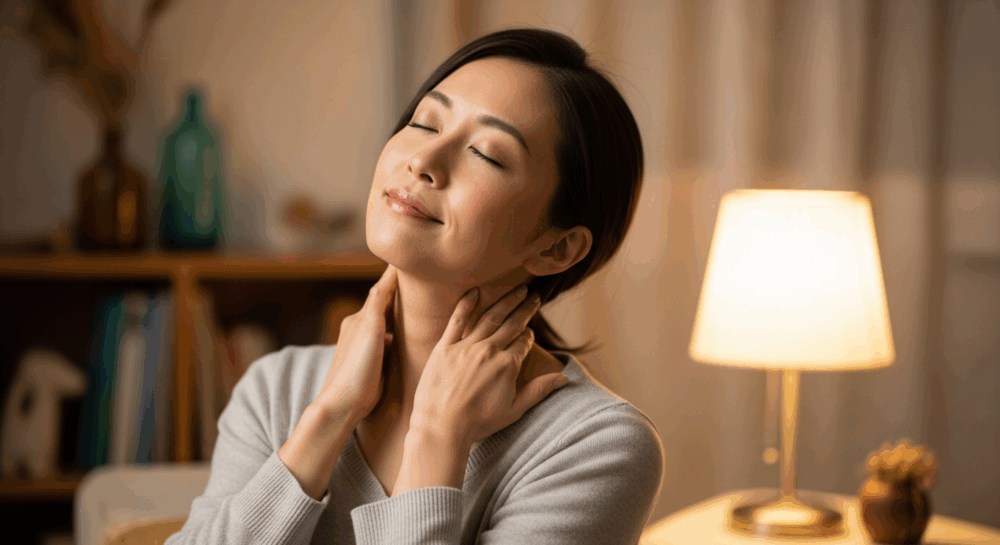 自宅での首肩こりセルフケア