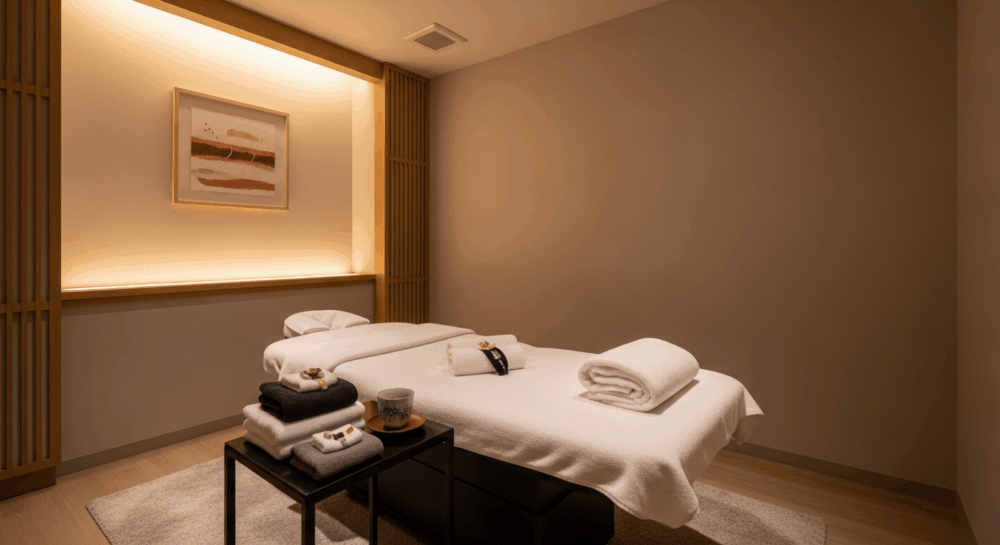 Private Japanese head spa room for a quiet break near Shinjuku