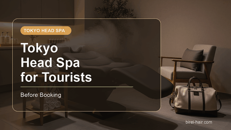Tokyo head spa for tourists with corrected English title text