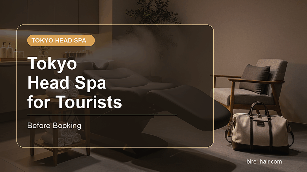 Tokyo head spa for tourists with corrected English title text