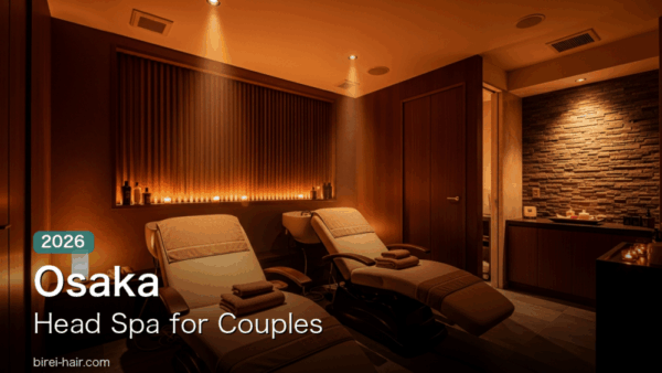 Couples head spa private room in Osaka with two side-by-side reclining chairs